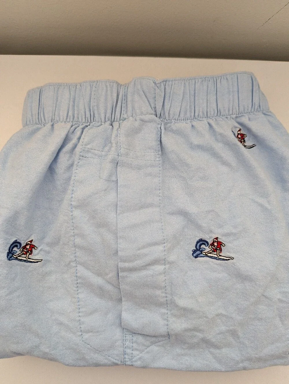 Castaway Nantucket Island Santa Surfing Embroidered Boxers XL